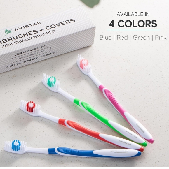 120 Pack Bulk Toothbrushes w/Cover Caps - Picture 2 of 6